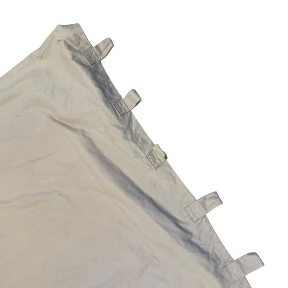 Set of 2 Woolrich Thick Cotton Twill Khaki Curtain Tab Panels Beige 52" x 80" - Picture 5 of 9
